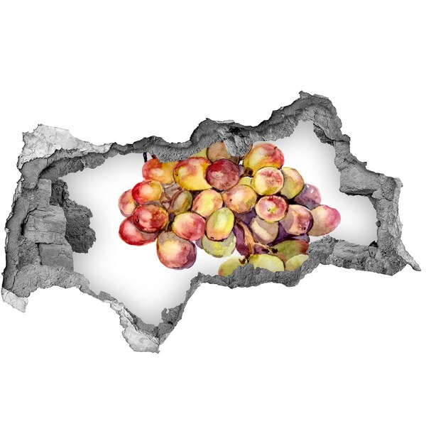 Nálepka 3D diera samolepiaca Ovocie v diere v stene