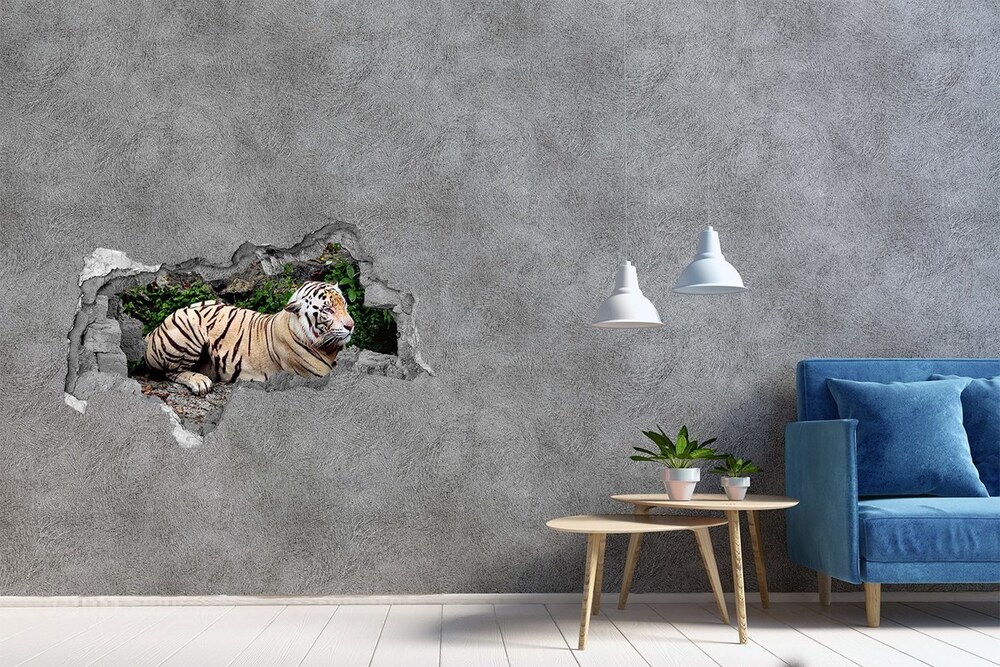 Fototapeta diera na stenu Tiger na skale