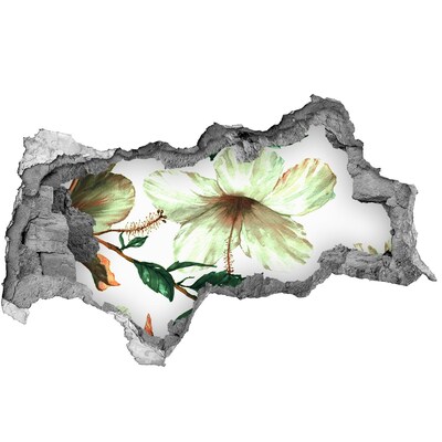 Nálepka 3D diera samolepiaca Kvety ibišteka