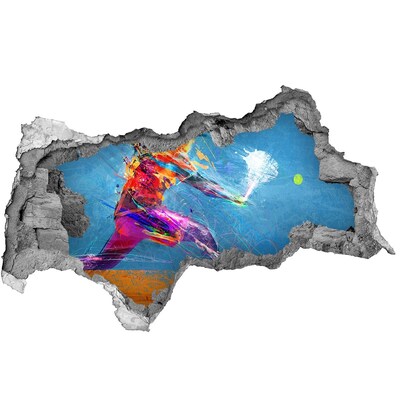 Fototapeta diera na stenu 3D Ponorenie sa do farieb