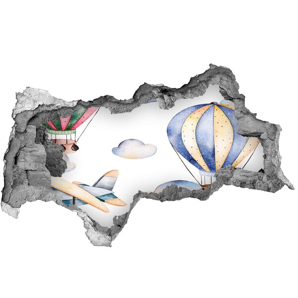 Fototapeta nálepka na stenu Let balónom nad oblakmi