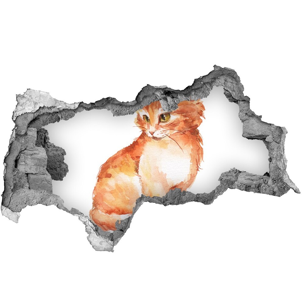 Diera 3D fototapeta nálepka Red cat