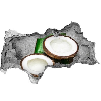 Nálepka diera na stenu Polovičky kokosových