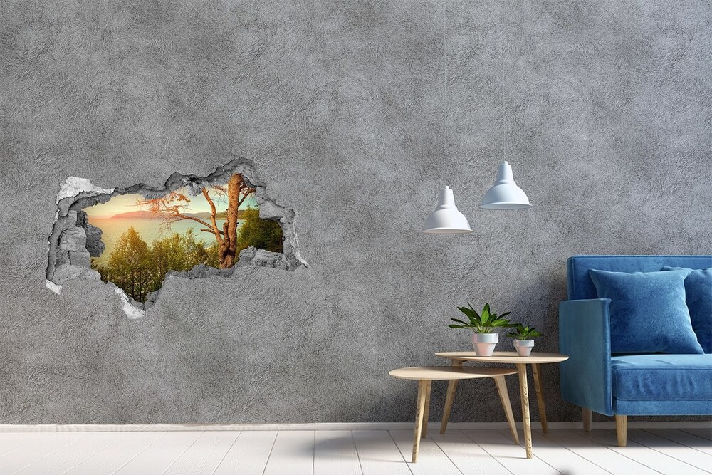 Diera 3D v stene nálepka Jazierka scandinavia