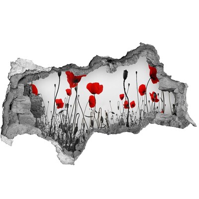 Samolepiaca nálepka fototapeta Kvety v ruinách