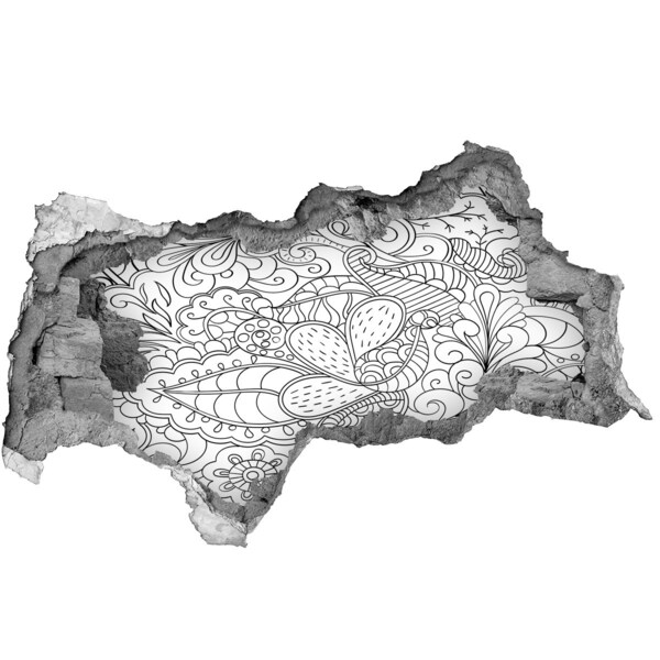 Nálepka 3D diera na stenu Farebný svet v diere