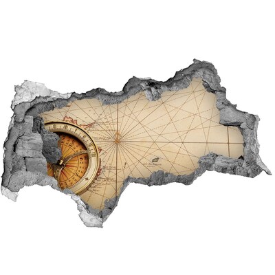 Samolepiaca diera na stenu Staroveká námorná mapa