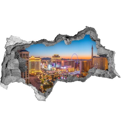 Fototapeta diera na stenu 3D Las Vegas v noci
