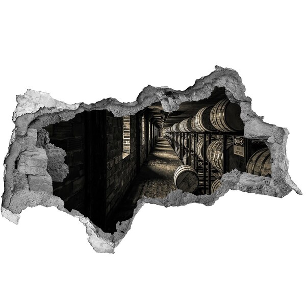 Fototapeta diera na stenu 3D Interiér pivnice so sudmi