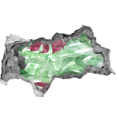 Nálepka 3D diera samolepiaca Tropická džungľa