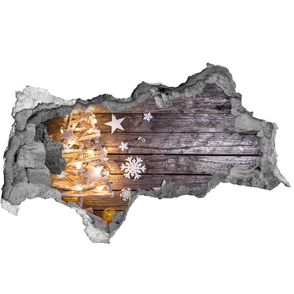 Samolepiaca nálepka Zimná krajina s vianočnými ozdobami