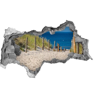Diera 3D v stene nálepka Pobrežné duny