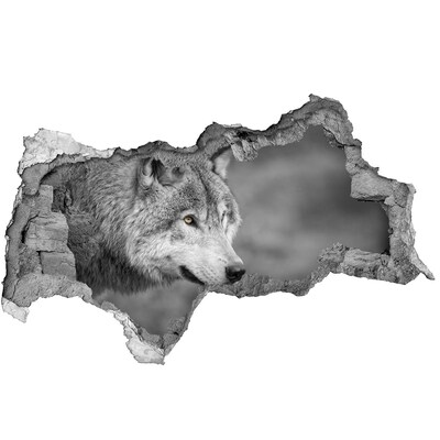 Diera 3D fototapeta na stenu Šedý vlk