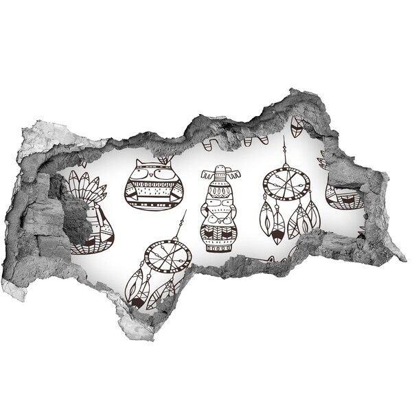 Samolepiaca nálepka Etnické vzory na pozadí steny