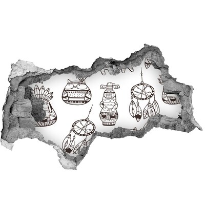 Samolepiaca nálepka Etnické vzory na pozadí steny