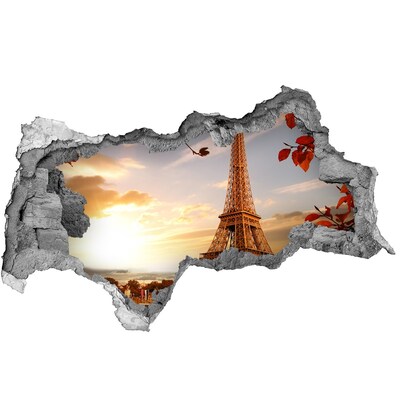 Fototapeta diera na stenu 3D Eiffelova veža v zapadajúcom slnku