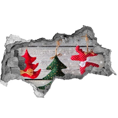Samolepiaca nálepka na stenu Vianočná dekorácia diera v stene