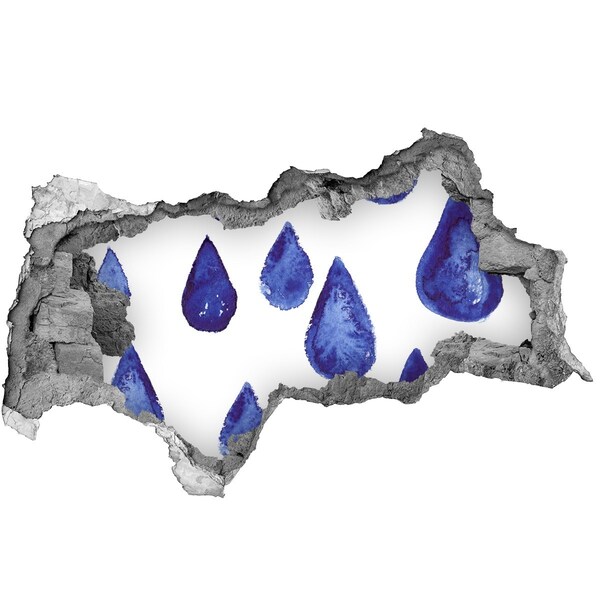 Fototapeta diera na stenu Kvapky vody na stene