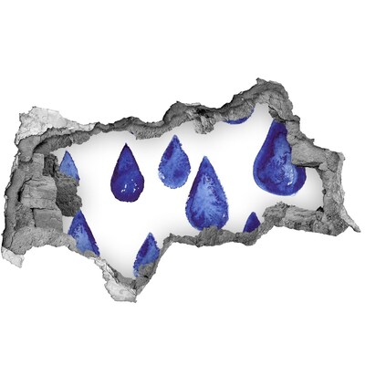 Fototapeta diera na stenu Kvapky vody na stene