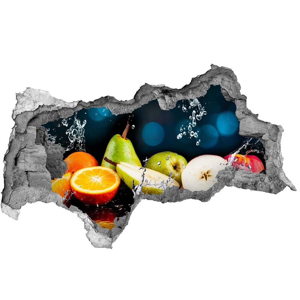 Nálepka 3D diera Ovocie a vody
