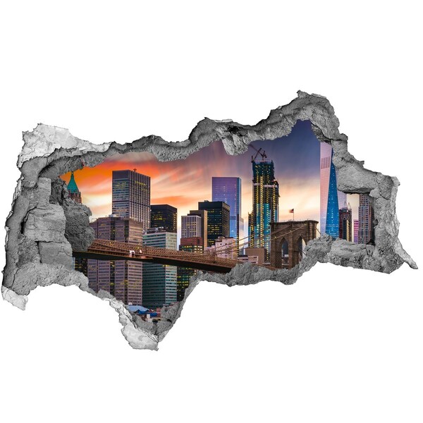 Fototapeta diera na stenu 3D Brooklynský most v New Yorku