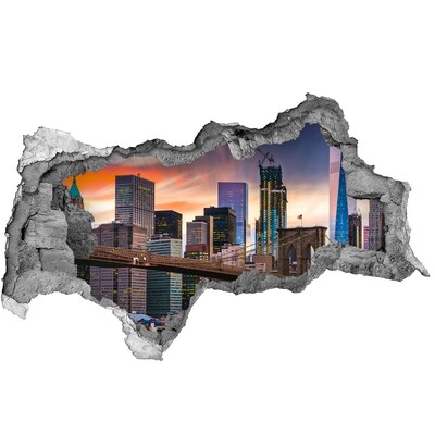 Fototapeta diera na stenu 3D Brooklynský most v New Yorku