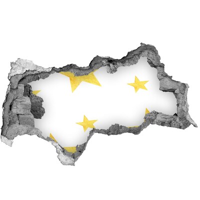 Fototapeta diera na stenu Zlatá hviezda na bielom pozadí