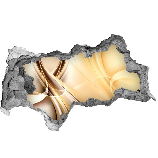 Diera 3D fototapeta nálepka Zlatá abstrakcia v diere v stene