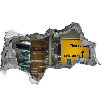 Samolepiaca diera na stenu Mesto v noci s terapeutickým značením