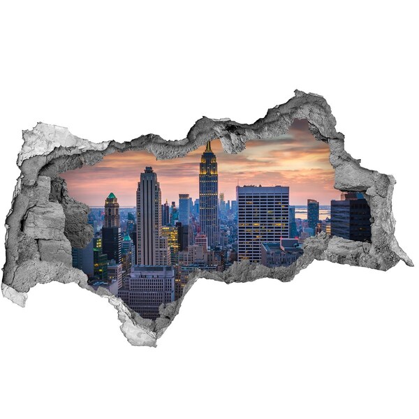 Fototapeta diera na stenu 3D Manhattan new york city