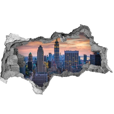Fototapeta diera na stenu 3D Pohľad na New York