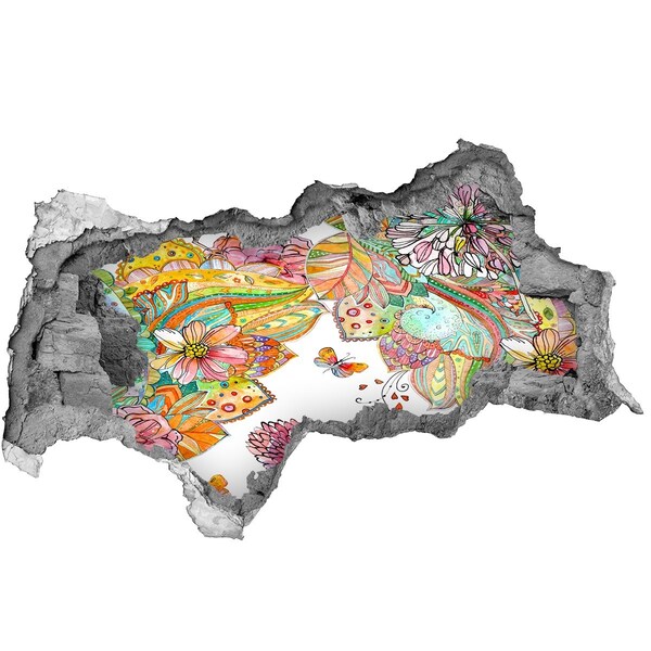 Diera 3D fototapeta nálepka Kvetinový raj za múrmi