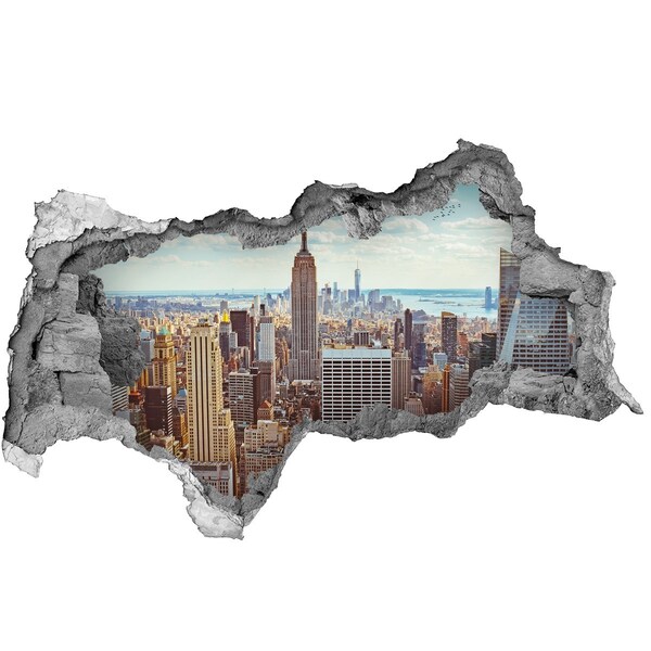 Fototapeta diera na stenu 3D Pohľad na New York