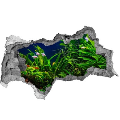 Diera 3D v stene nálepka Podvodný svet v akváriu