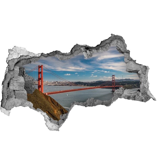 Fototapeta diera na stenu 3D Bridge v san franciscu