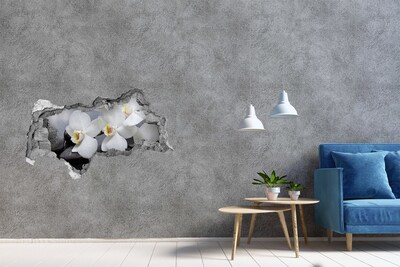 Samolepiaca nálepka fototapeta Orchidey v betóne