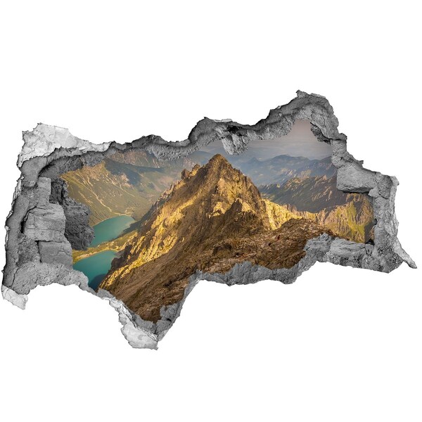 Diera 3D v stene nálepka Morské oko tatry