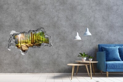 Diera 3D v stene na stenu Panorama lesné