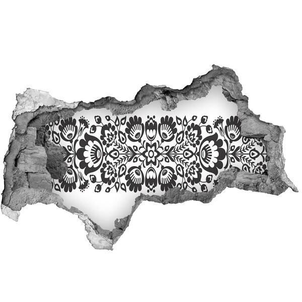 Diera 3D fototapeta nálepka Kvetinový motív na stene