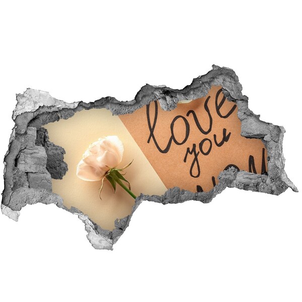 Fototapeta diera na stenu Kvet v srdci steny