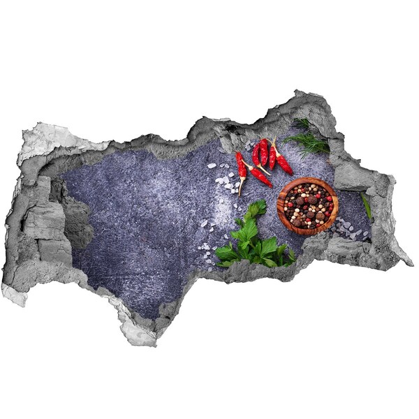 Nálepka 3D diera Inšpirácie do kuchyne s korením