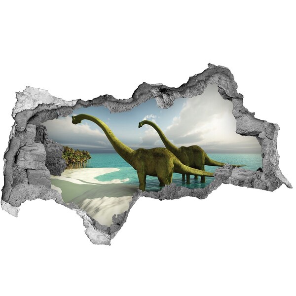 Diera 3D fototapeta nálepka Dinosaury pri mori