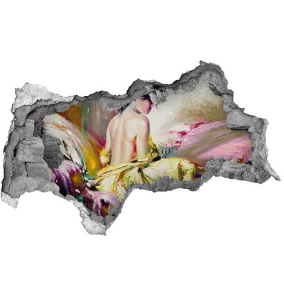 Diera 3D fototapeta nástenná Žena v žltých šatách