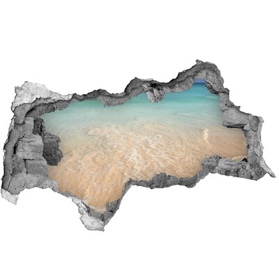 Diera 3D v stene nálepka Rajská pláž