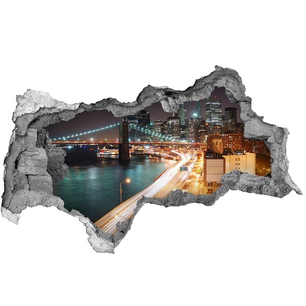 Fototapeta diera na stenu 3D Pohľad na New York v noci