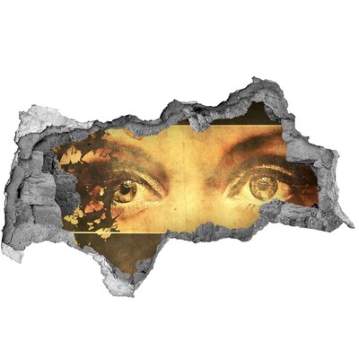 Fototapeta diera na stenu Oči spoza steny