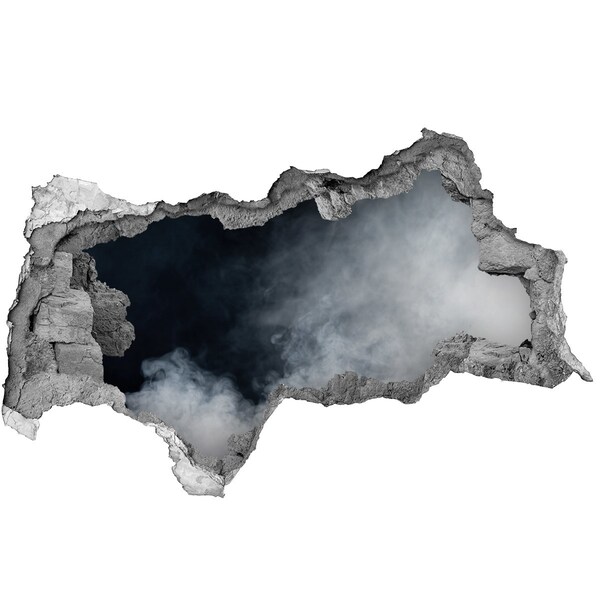 Samolepiaca diera na stenu Rozbitá stena s výhľadom na oblak