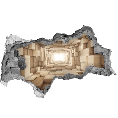 Diera 3D fototapeta nálepka Drevený tunel
