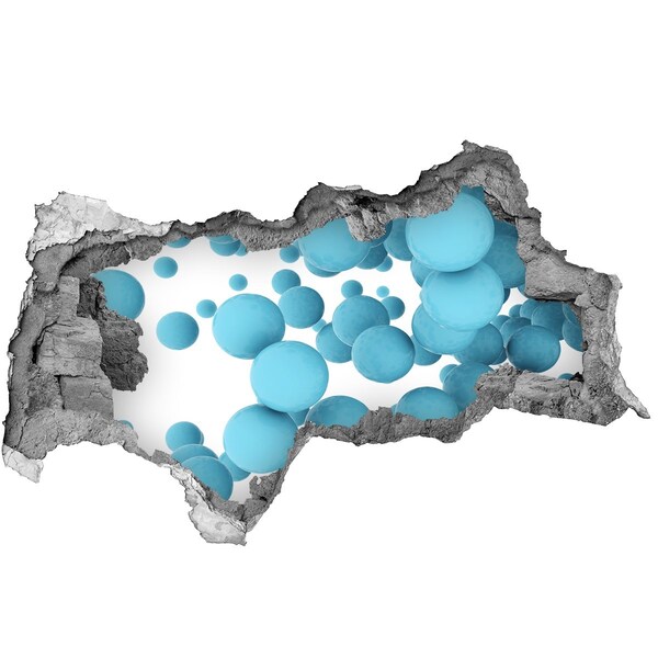 Diera 3D fototapeta nálepka Bubliny v modrom priestore