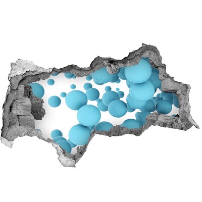 Diera 3D fototapeta nálepka Bubliny v modrom priestore